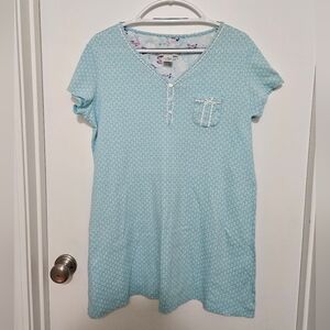 Karen Neuberger Encore Light Blue Short Sleeve Nightgown Size Small